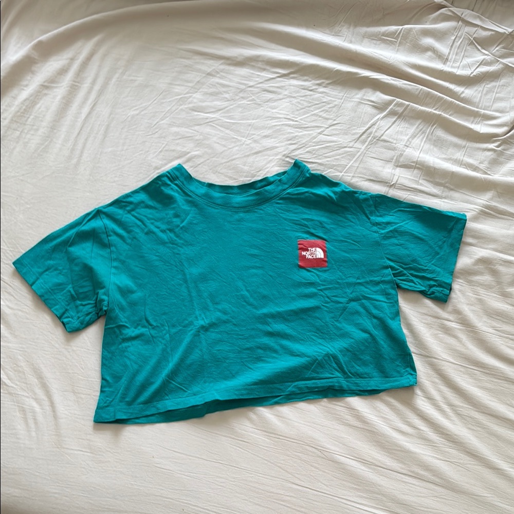 The North Face Turquoise Crop Tee
